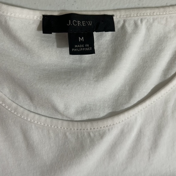 J Crew 100% Cotton Sleeveless White Eyelet Ruffle Top, Size M - Picture 5 of 6